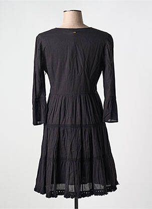 Robe mi-longue manches 3/4 manches 3/4 noir GAUDI femme