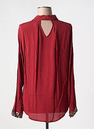 Chemisier coupe fluide manches longues rouge I.CODE (By IKKS) femme