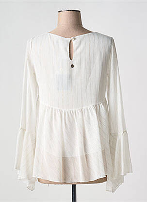 Blouse imprimé fantaisie manches longues blanc FRACOMINA femme