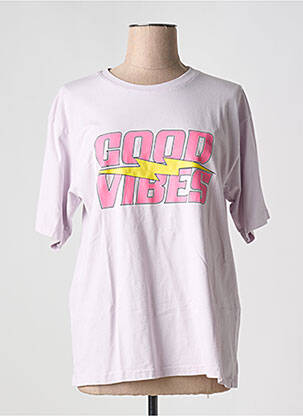 T-shirt imprimé fantaisie manches courtes violet ADILYNN femme