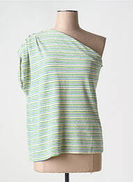 Top imprimé fantaisie sans manche vert CORNER femme