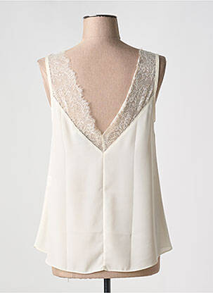 Top coupe fluide fines bretelles beige MAISON MARLEY femme
