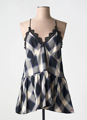 Top imprimé fantaisie fines bretelles bleu REPLAY femme