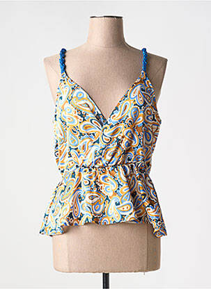 Top imprimé fantaisie fines bretelles bleu LAMIAR femme