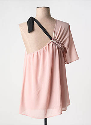 Top coupe fluide manches courtes rose FRACOMINA femme