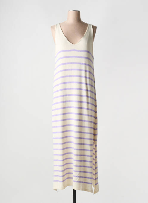 Robe longue beige FARFALLA pour femme