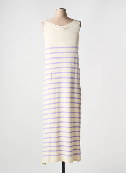 Robe longue beige FARFALLA pour femme