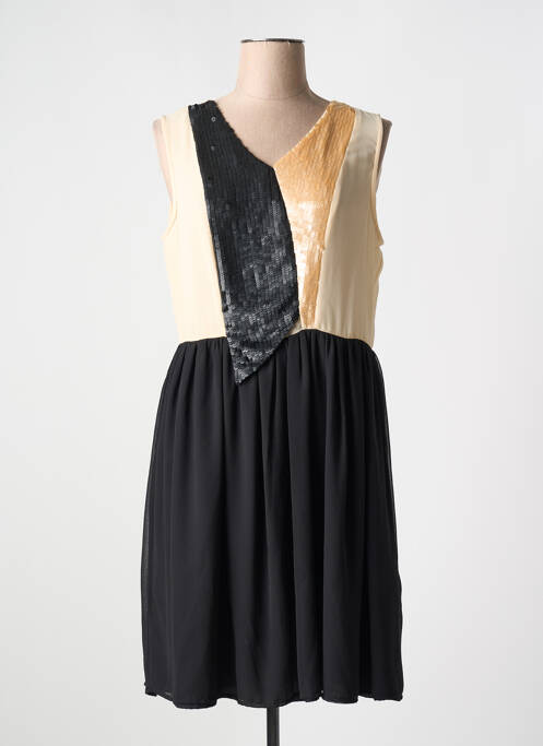 Robe mi-longue coupe fluide sans manche noir FRACOMINA femme