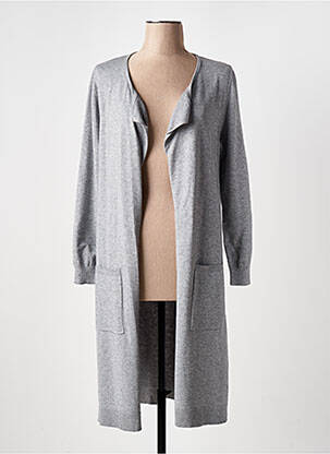 Gilet manches longues coupe cintrée gris TUZZI femme