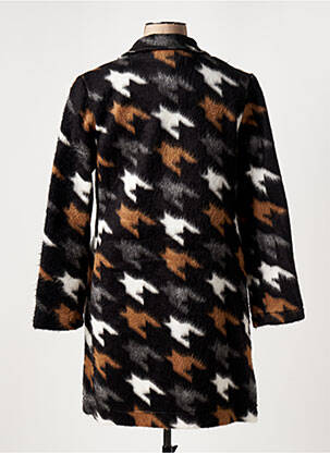Manteau long coupe cintrée sans capuche noir FRANK LYMAN femme