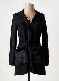 Gilet manches longues stretch noir LEO & UGO femme