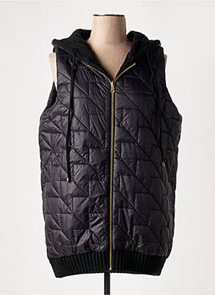 Doudoune poches a capuche noir K-DESIGN femme