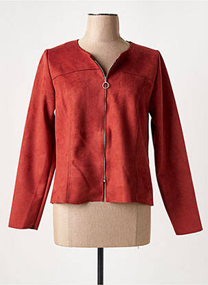 Veste casual col rond orange TELMAIL femme
