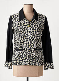 Gilet manches longues coupe cintrée noir POUPEE CHIC femme