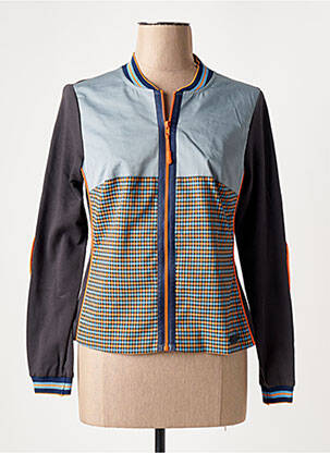 Veste casual col rond gris POUPEE CHIC femme
