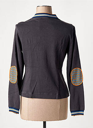 Veste casual col rond gris POUPEE CHIC femme