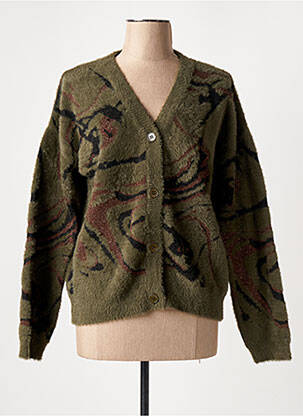 Gilet manches longues vert EVA KAYAN pour femme