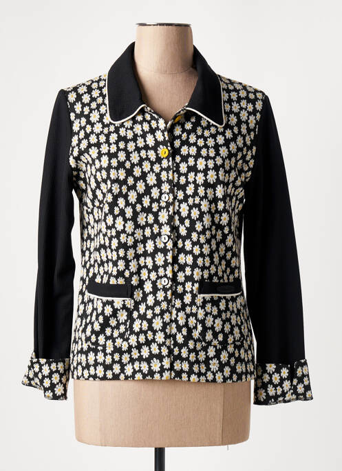 Gilet manches longues coupe cintrée noir POUPEE CHIC femme
