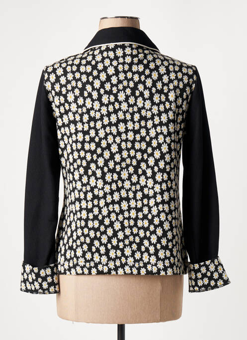 Gilet manches longues coupe cintrée noir POUPEE CHIC femme