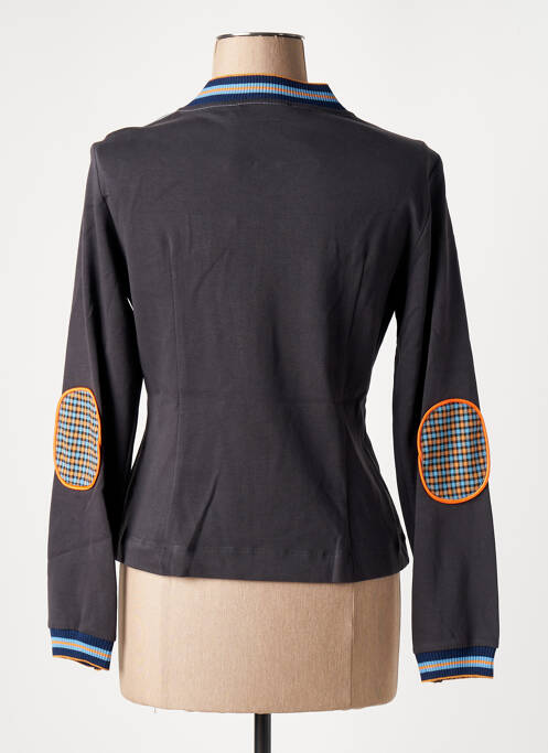 Veste casual col rond gris POUPEE CHIC femme