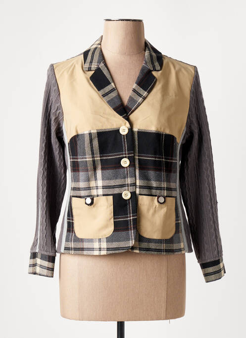 Blazer poches gris POUPEE CHIC femme