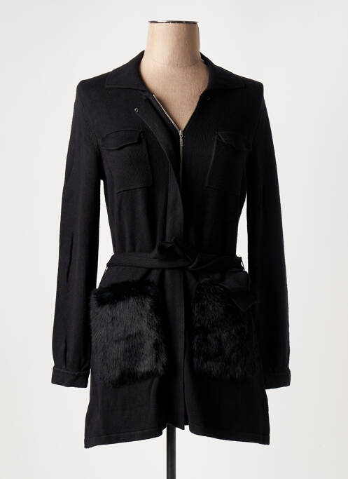 Gilet manches longues noir LEO & UGO pour femme