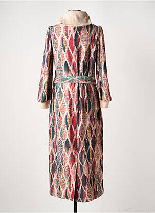 Robe longue manches longues manches longues rose K-DESIGN femme