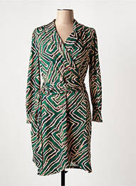 Robe courte manches longues manches longues vert K-DESIGN femme