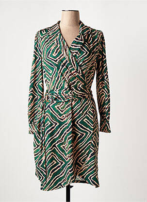 Robe courte manches longues manches longues vert K-DESIGN femme