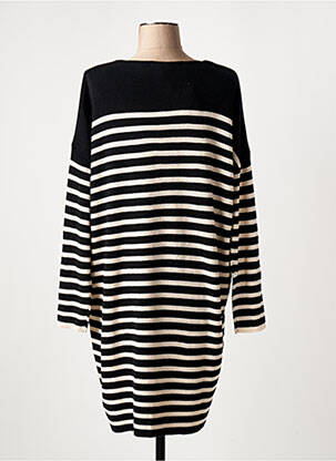 Robe pull col v manches longues noir ANANKE femme