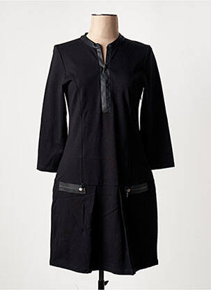 Robe courte manches longues manches longues noir EVA KAYAN femme