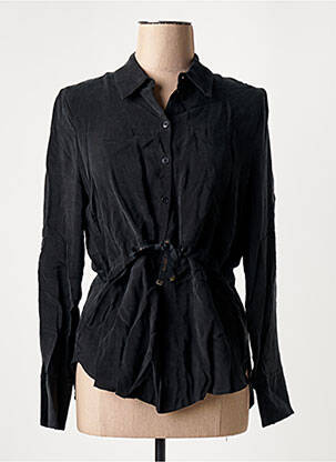 Chemisier coupe cintrée manches longues noir TUZZI femme