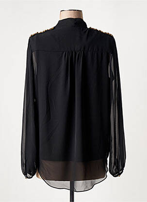 Blouse légère et transparente manches longues noir MICHAELA LOUISA femme
