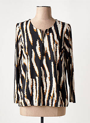 T-shirt stretch manches longues noir K-DESIGN femme