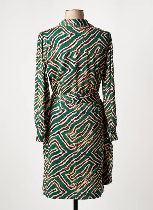 Robe courte manches longues manches longues vert K-DESIGN femme