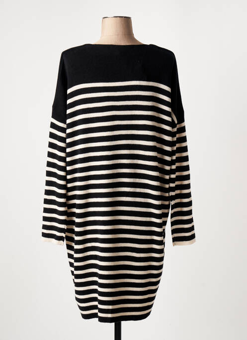 Robe pull col v manches longues noir ANANKE femme