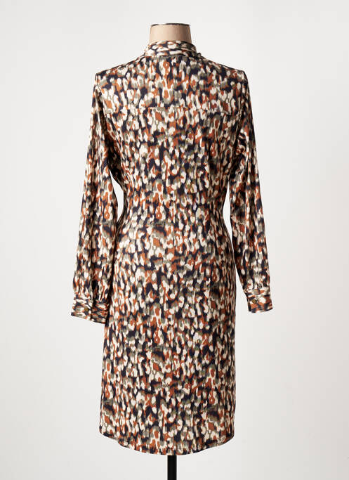 Robe mi-longue marron K-DESIGN pour femme