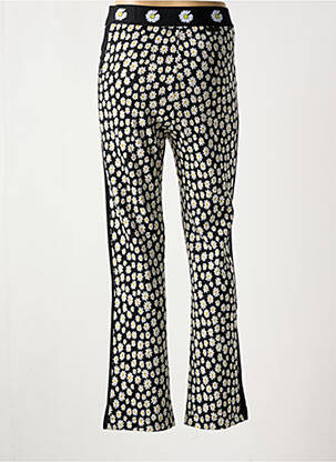 Pantalon flare stretch taille haute noir POUPEE CHIC femme