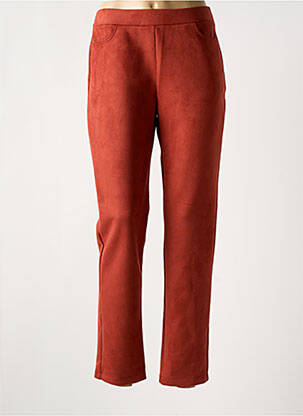 Jegging tissage suedine taille normale orange TELMAIL femme