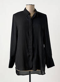 Tunique manches longues col chemisier noir TUZZI femme