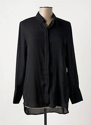 Tunique manches longues col chemisier noir TUZZI femme