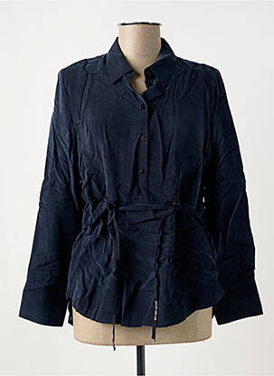 Chemisier coupe cintrée manches longues bleu TUZZI femme
