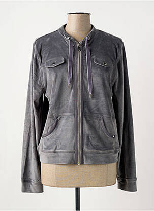 Veste casual col rond gris ANANKE femme