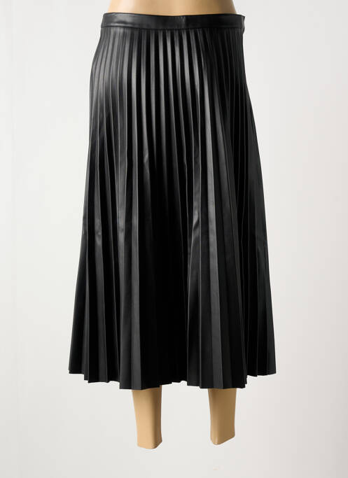 Jupe longue fermeture zip latéral noir LEO & UGO femme