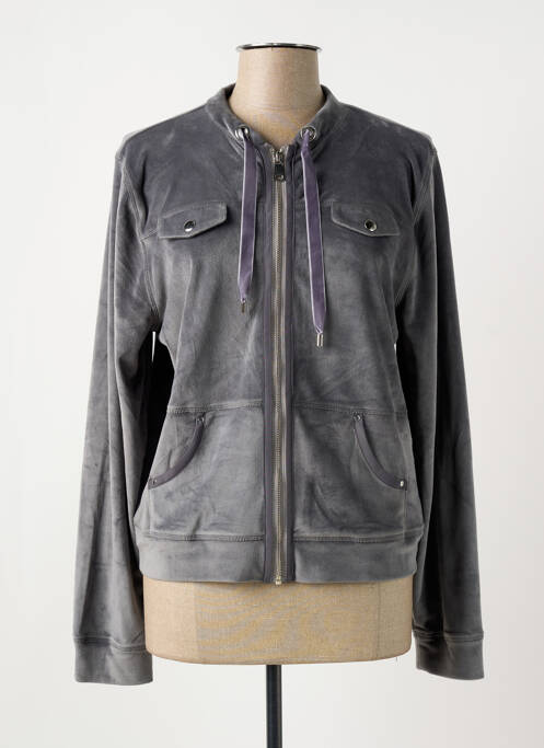 Veste casual col rond gris ANANKE femme