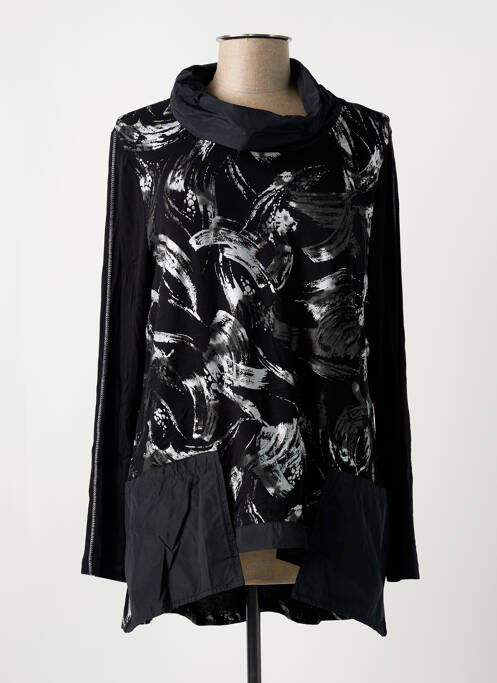 Tunique manches longues noir DOLCEZZA pour femme