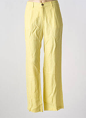 Pantalon droit taille élastique taille normale jaune ANNA MONTANA femme