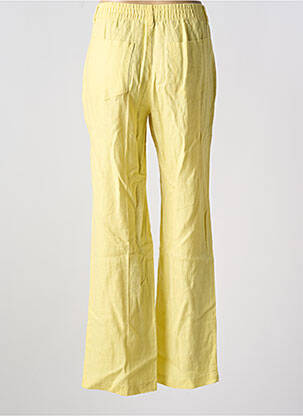 Pantalon droit taille élastique taille normale jaune ANNA MONTANA femme