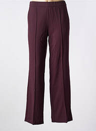 Pantalon droit stretch taille normale violet ANNA MONTANA femme