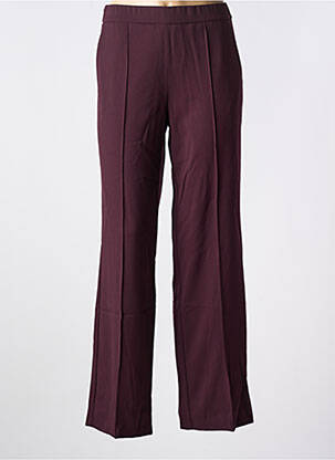 Pantalon droit stretch taille normale violet ANNA MONTANA femme